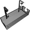 Under Desk Cable Management Tray - No Drill or Screw Mount Option, Heavy Duty Metal Cord Organizer Rack, Power Strip Holder for Office & Home