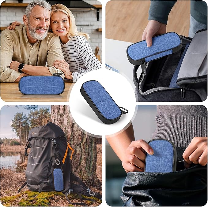 Insulin Cooler Travel Case Diabetic Medication Insulated Cool Organizer with 2 Reusable Ice Packs for Insulin Pen and Other Diabetic Supplies, for the Daily Life and Trip(Blue)