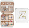 Parima Women's Jewelry Organizer | Necklace, Earring, Ring Organizer | White, Letter Z Travel Gift