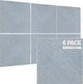 TO-TH Acoustic Wall Panels,6 Pack Total Size 72 x 48 Inches,Self-Adhesive Decorative Acoustic Panels for Wall and ceiling,Silver Grey