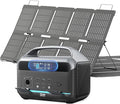 Portable Power Station 600W (1200W Surge) with 100W Solar Panel Included, 576Wh LiFePO4 Solar Generator, 1Hr Fast Charging, 100W USB-C PD Output, Power Bank for Home Emergency, Camping, RV, CPAP