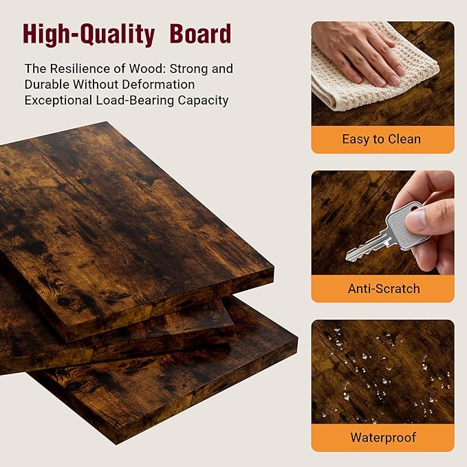 Book Shelf, Wooden Cube Storage Organizer with 11" Open Cubes, Stackable Bookcase for Room Divider Storage, 3 Tier Bookshelf for Living Room, Bedroom, Office (Indonesian Antique Oak, 3-Cube)