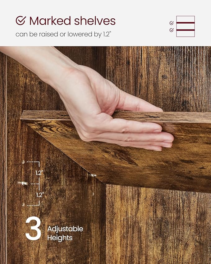 VASAGLE Set of 2 Bookshelves, 23.6 Inches Wide, 5-Tier Open Bookcases with Adjustable Storage Shelves, Floor Standing Units, Rustic Brown ULBC165X01-2