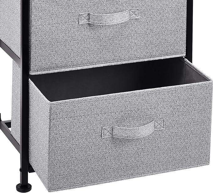 Amazon Basics Fabric 4-Drawer Storage Organizer Unit for Closet, Black