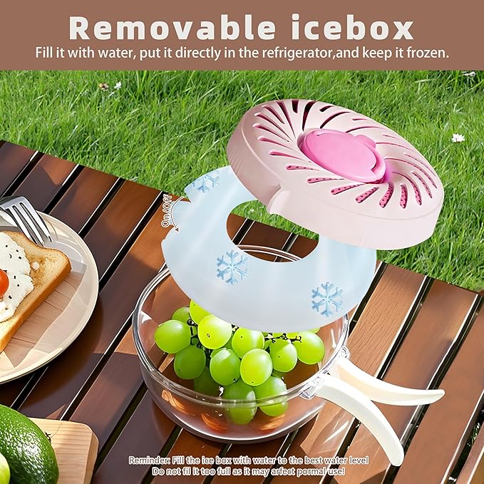 2025 New Upgrade Fruit Washing Bowl with Strainer,3 in 1 Multipurpose Drain Basket with Lid & Ice Box,Foldable Handle Fruit Strainer,1QT(1L)Fruit Washer Perfect for Fridge Storage and Outdoor Picnics