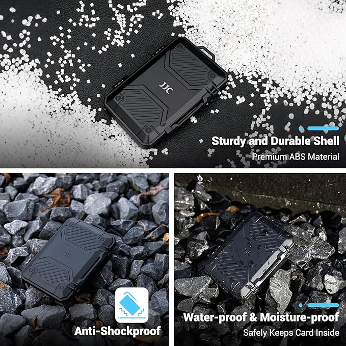 Small 18 Slots Memory Card Case for 8 SD 4 CFA 4 TF and 2 Nano SIM Cards, IP67 Waterproof Anti-Shock Anti-Dust, Compact Size & Portable SD SDHC SDXC CFexpress Type-A Card Holder Organizer Storage Box
