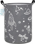 LANGYASHAN Storage Bin, Canvas Fabric Collapsible Organizer Basket for Laundry Hamper,Toy Bins,Gift Baskets, Bedroom, Clothes,Baby Nursery (Space Universe)