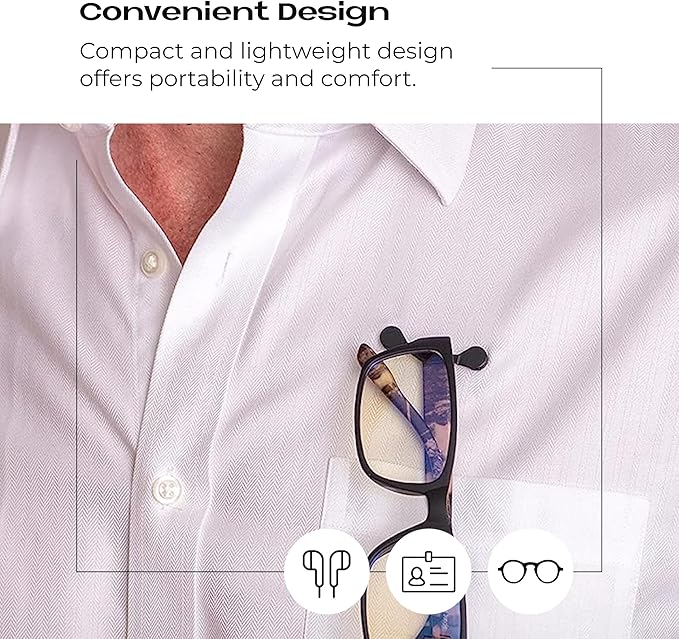 Readerest Magnetic Glasses Holder (3 Pack), Magnet Clip for Readers, Sunglasses & Work Badges for Men & Women, USA Made