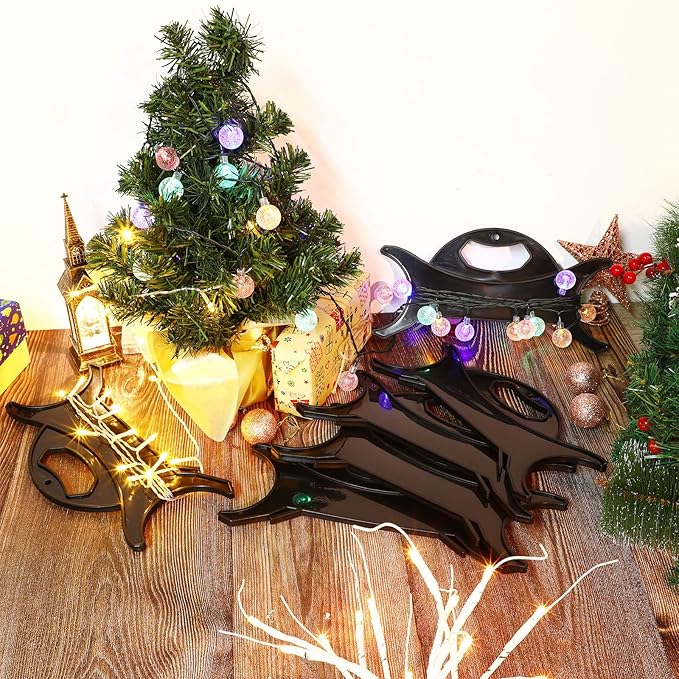 All Purpose Light and Cord Wind Up Reel Extension Cord Storage Organizer Holder Christmas Light Organizer Wrap Wind Up Value Pack for Wire Hose Storage(Black,8 Pieces)