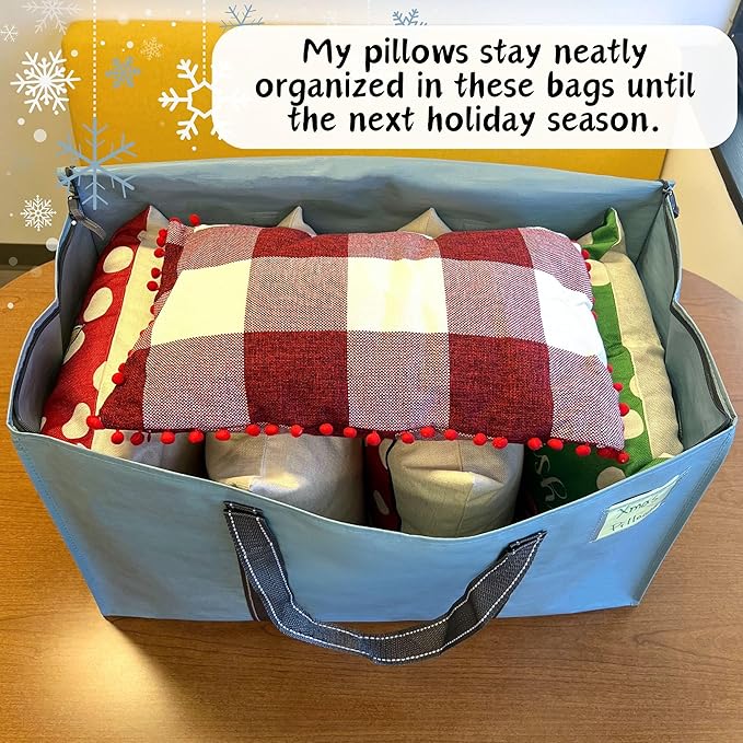 VENO 6 Pack Moving Bags and Large Christmas Storage Bins with lids. Alternative to Moving Boxes, Packing Supplies for College. Extra Large Heavy Duty Totes for Packaging (Light Blue Matte, 6 Pack)