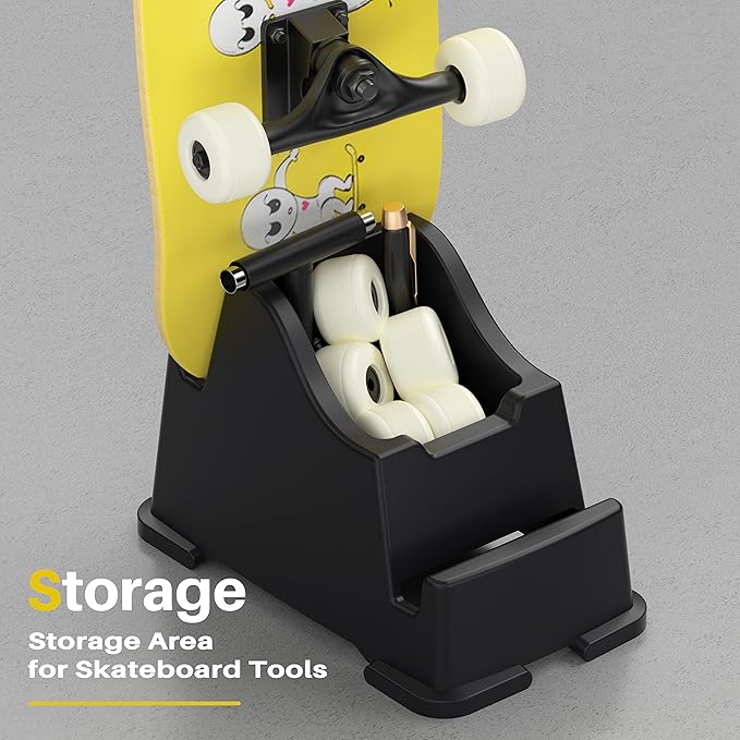 Hikeen Skateboard Holder Stand - Organize & Display Up to 2 Skateboards