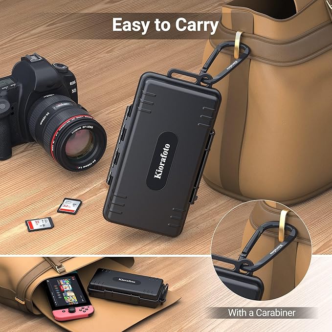 40 Slots Durable Memory Card Case Holder Organizer Keeper Water-Resistant Protector for SD SDHC SDXC Cfexpress Type A Camera Memory Card for Sony PSV PS Vita for Nintendo Switch Game Cards Storage