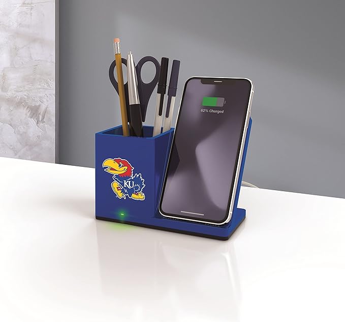 SOAR NCAA Unisex Cell Phone Wireless Charging Stand and Desktop Organizer
