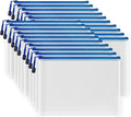 AUSTARK 20 Pcs Zipper File Bags, Plastic Mesh Pouch, Board Game Storage Bag, Waterproof Bags for Office School (B5 Size 11.4''x8.2'', White and Blue)