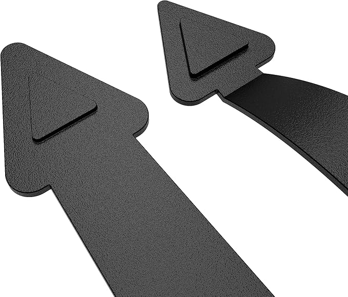 ZEKOO Garage Door Magnetic Decorative Hardware Kit Garage Door Magnets Accents Faux Hinges and Handle Garage Door Decoration Curb Appeal Set of 6, Black