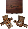 Shanik Wooden Jewelry Box for Women – Elegant Organizer with Ring Cushions, Pull-Out Drawers & Necklace/Earring Storage, Compact Gift for Jewelry Lovers