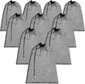 TecUnite 10 Pcs Mesh Bags Drawstring Laundry Bags Large Nylon Mesh Gift Dishwasher Bag with Sliding Drawstring for Kitchen Jewelry Gifts Wedding Favor Home(24 x 36 Inch,Black)
