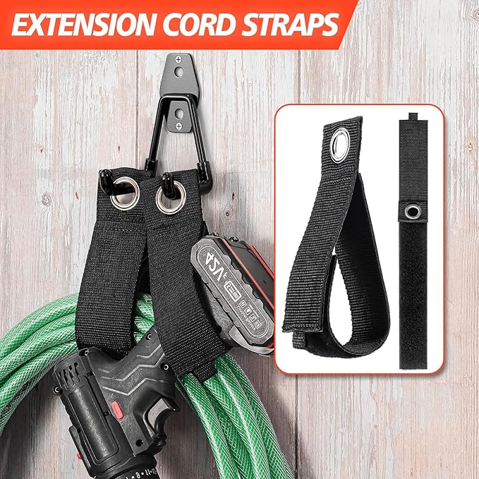 20 Pack Heavy Duty Garage Hooks,Solid Steel Wall Mount Hangers,with Anti-Slip Coating,for Hanging and Organising Ladder,Bike,Ropes,Broom,Garden,Yard and Power Tools