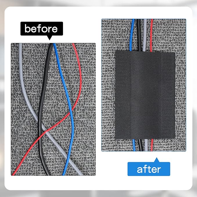WILLBOND Carpet Cord Cover Cable Protector Floor Cover Cable Protector Management Only for Commercial Office Carpet(59.06 ft,Black)