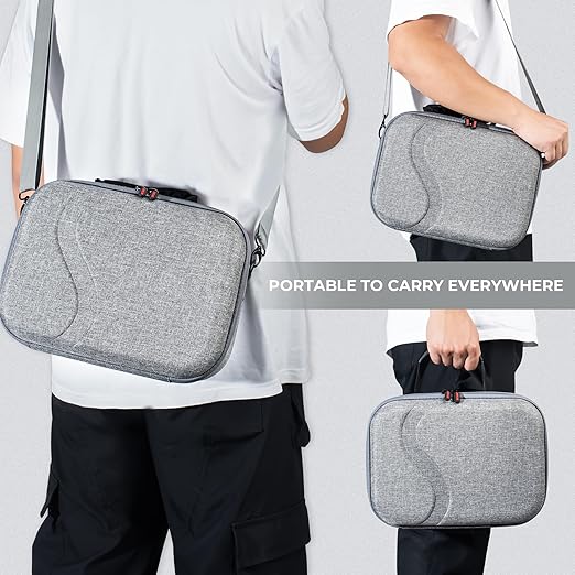 Large Carrying Case for Meta Quest 3/Quest 3S, Compatible with BOBOVR S3 Pro/Kiwi Design Battery Head Strap, Controllers & Accessories, Portable Hard Travel Case for Oculus Quest 3/3S Gray