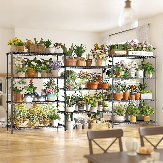 6Tier Metal Shelving Unit Storage Shelves. 1200LBS Wire Shelving Rack Heavy Duty, 75H Adjustable Pantry Shelves, Metal Shelf for Garage Shelving, Closet Shelves,Kitchen, 75" Hx 36" Wx 18" D