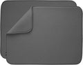 S&T INC. Dish Drying Mat XL 2 Pack, 18” x 24”, Absorbent Microfiber Kitchen Counter Mat, Dish Drying Pad for Dishes, Utensils, Pots and Pans, Extra Large, Charcoal Grey