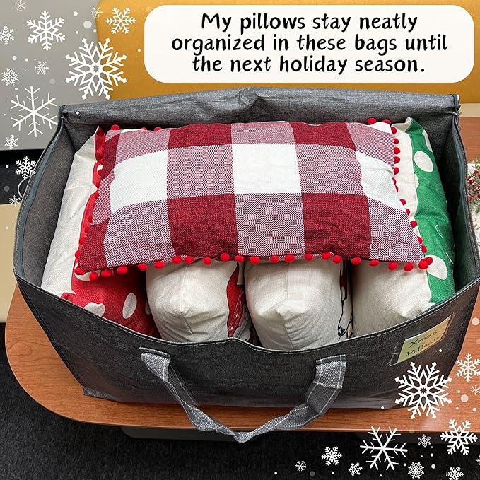 VENO 4 Pack Moving Bags and Large Christmas Storage Bins with lids. Alternative to Moving Boxes, Packing Supplies for College. Extra Large Heavy Duty Totes for Packaging (Dark Gray, 4 Pack)