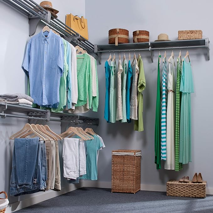 EZ Shelf Expandable Closet Kit with End Brackets