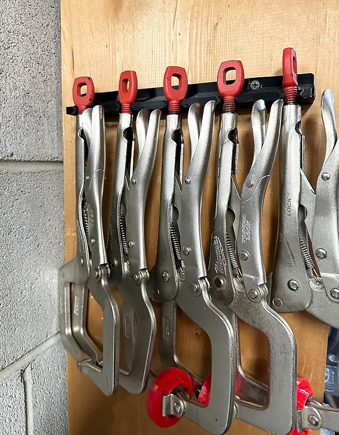 Five Slot Air Tool Holder/Wall Mount Storage for Garage and Workshop Organization