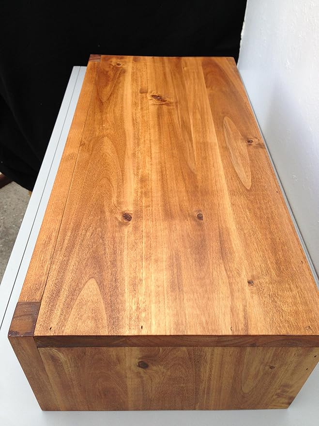 Ideas to Home Computer Monitor Riser Solid Albus Wood (15" W x 10" D x 5" H, Cherry)