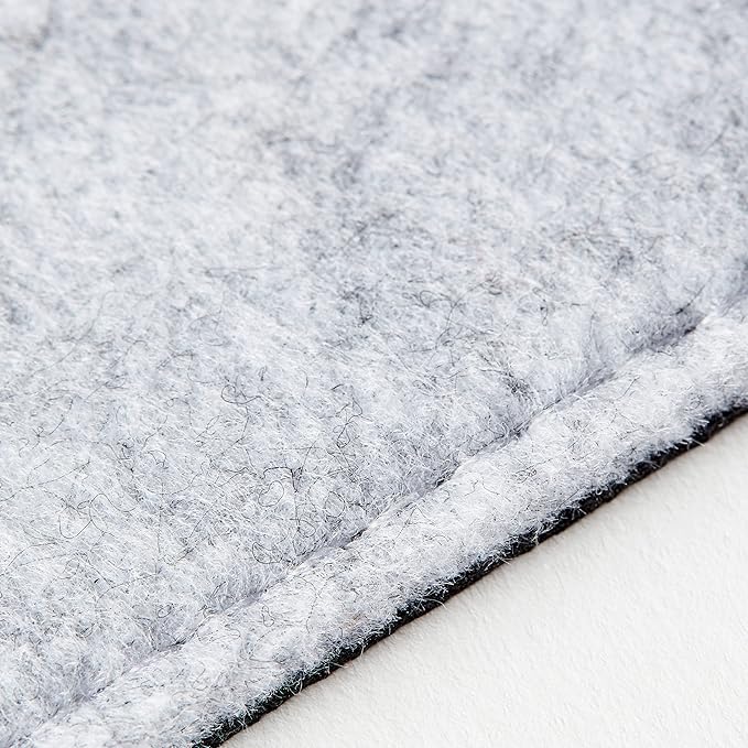 Premium Felt Desk Mat | Medium 12" x 36" | Multifunctional Desk Pad for Home Office | Light Gray