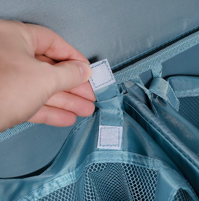 BIRDROCK HOME Laundry Hamper with Lid | Removable Bags for Sorting Clothes | Sectioned Laundry Basket for Bedroom & Bathroom | Collapsible Storage Bin with Cover | Double, Light Blue