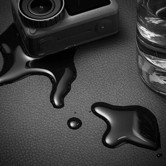 Nekmit Leather Desk Blotter Pad 36 x 20 Inches, Flat, Non-Slip, Waterproof, Black