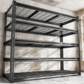 REIBII 48" W Garage Shelving 3000LBS Metal Shelving Heavy Duty Storage Shelves Adjustable Metal Shelf 5 Tier Pantry Shelves for Warehouse Garage Basement Pantry 48" W x 24" D x 72" H